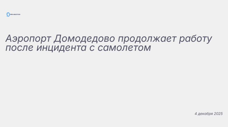 Изображение к новости: Аэропорт Домодедово продолжает работу после инциде