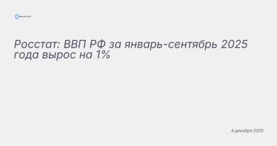 Изображение к новости: Росстат: ВВП РФ за январь-сентябрь 2025 года вырос