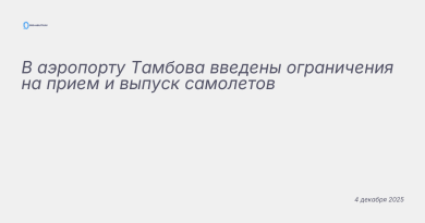 Изображение к новости: В аэропорту Тамбова введены ограничения на прием и
