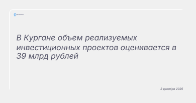 Изображение к новости: В Кургане объем реализуемых инвестиционных проектов оценивается в 39 млрд рублей