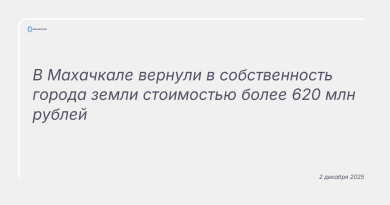 Изображение к новости: В Махачкале вернули в собственность города земли стоимостью более 620 млн рублей
