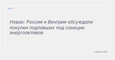 Изображение к новости: Новак: Россия и Венгрия обсуждали покупки подпавших под санкции энергоактивов