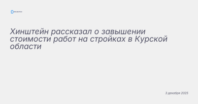 Иллюстрация к новости: Хинштейн рассказал о завышении стоимости работ на